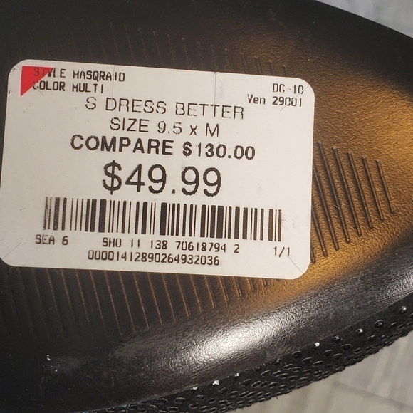 STEVE MADDEN Sexy Studded Peep-Toe Platform Slingback‎ Multi-Color Women 9.5 US. - Picture 9 of 12